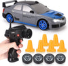 
Liberty Imports RC Drift Car 1/24 2.4GHz 4WD Remote Control Sport Racing On-Road Vehicle with LED Light, Batteries and Drift Tires (Silver)